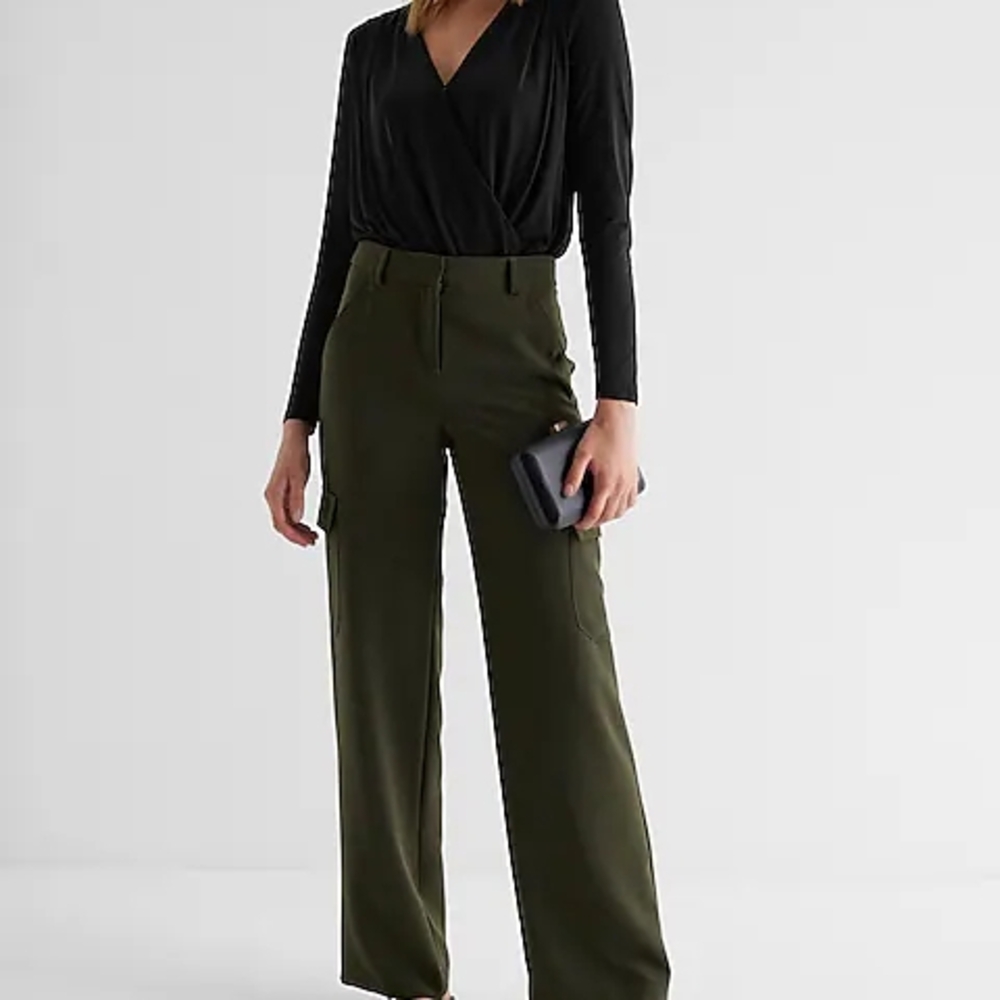 Express Black Wrap Bodysuit Top XL